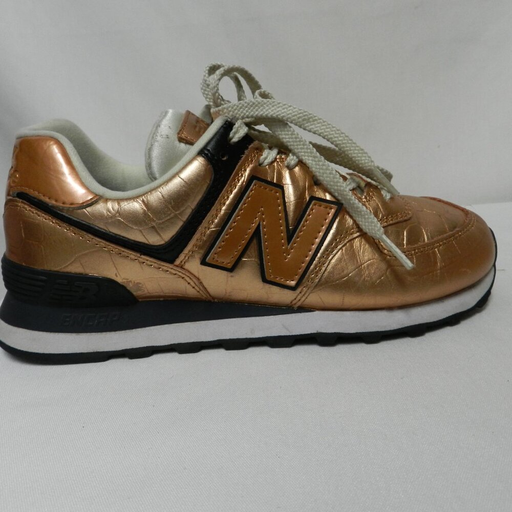 New Balance 574 Encap Sneakers Tennis Metallic Rose Gold Women Size 39 8 - Picture 3 of 15